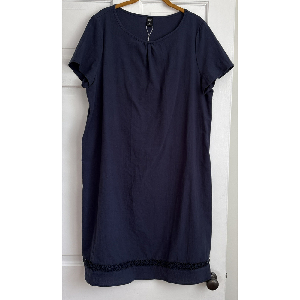 NWOT 100% Cotton Emery Rose Shift Dress‎ Minimalist Lagenlook Boho Casual | XL